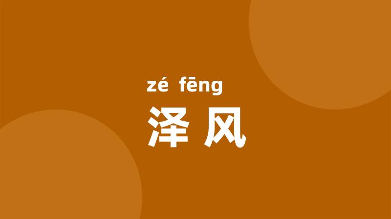 泽风