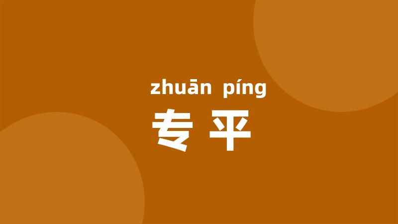 专平
