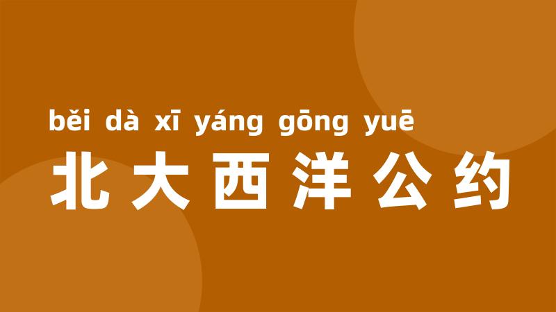 北大西洋公约