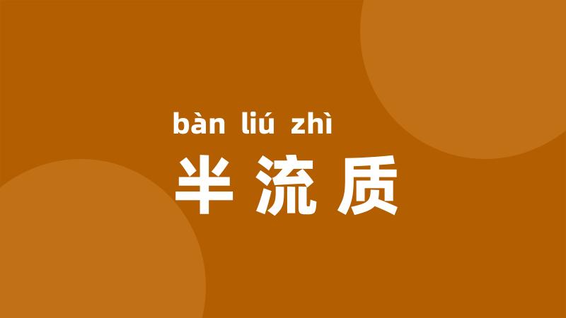 半流质