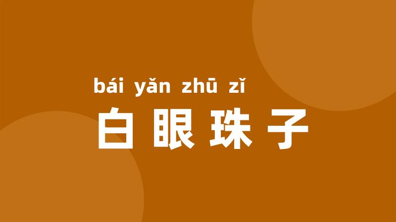 白眼珠子