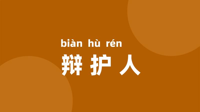 辩护人