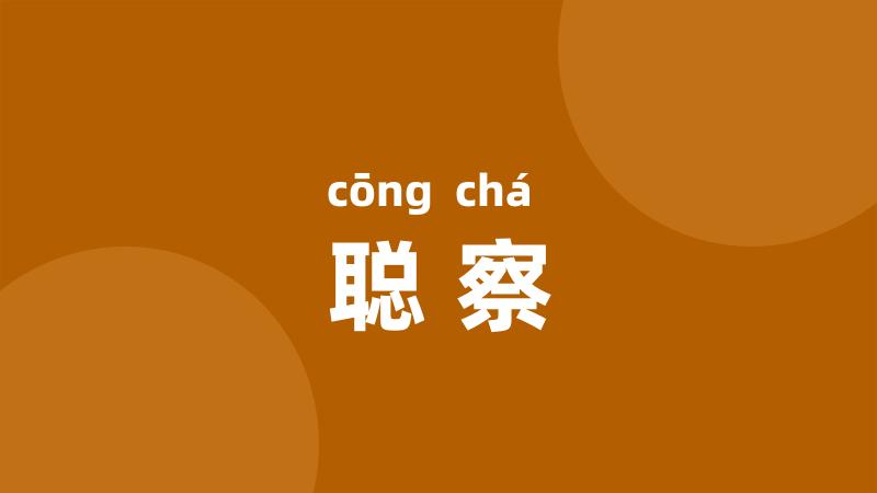 聪察