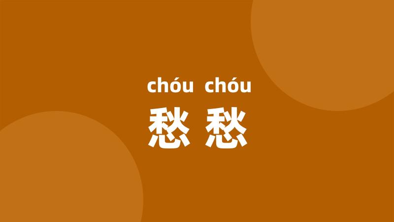 愁愁