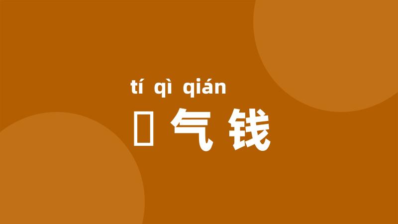 稊气钱
