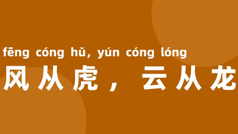风从虎,云从龙