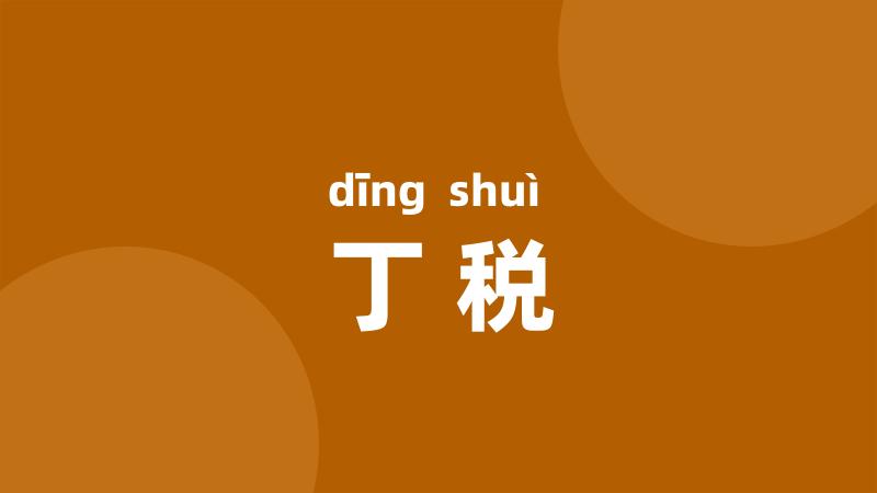 丁税
