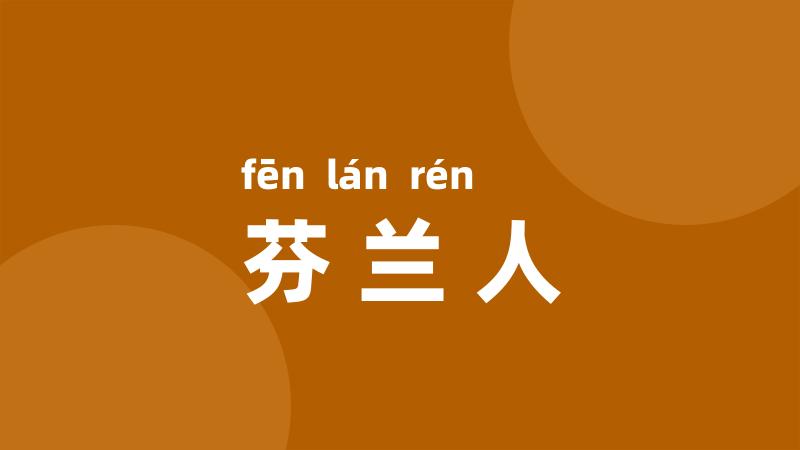 芬兰人
