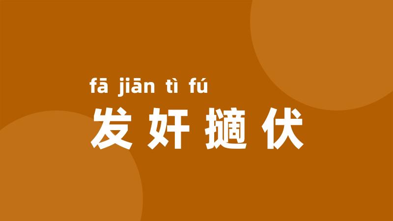 发奸擿伏
