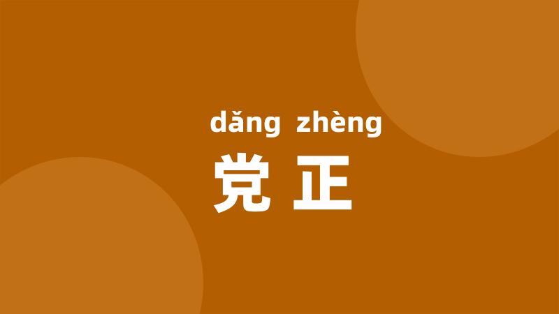 党正