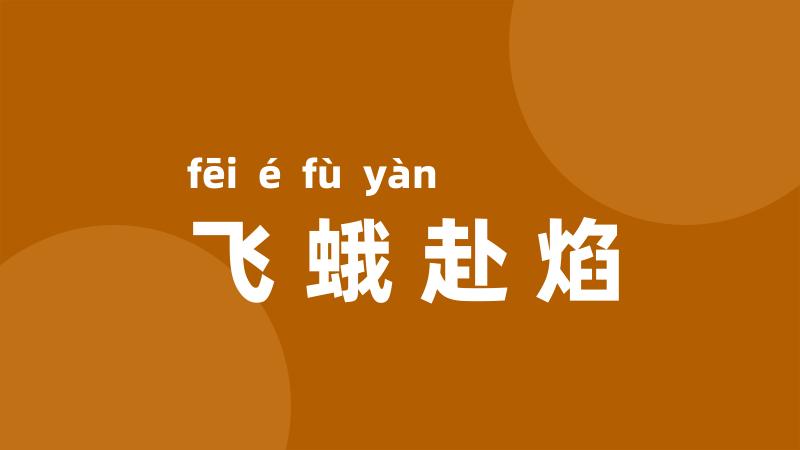 飞蛾赴焰