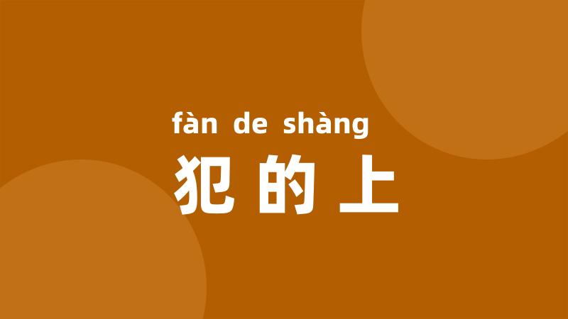 犯的上