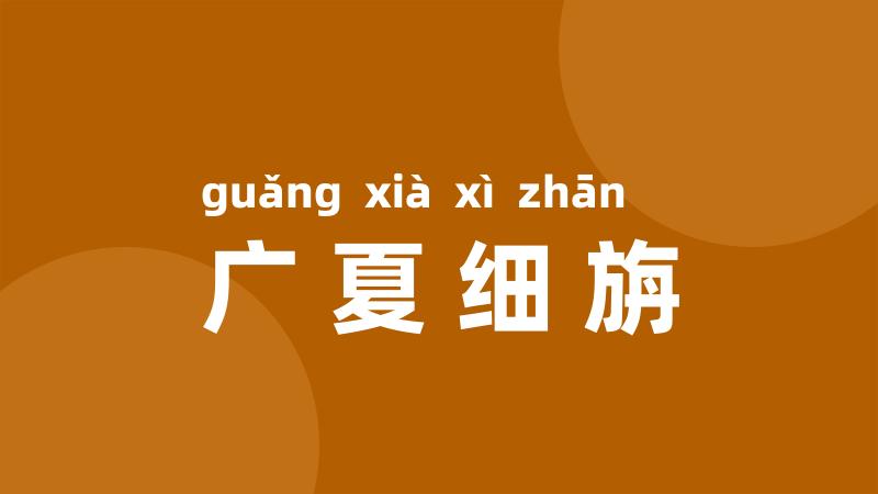 广夏细旃