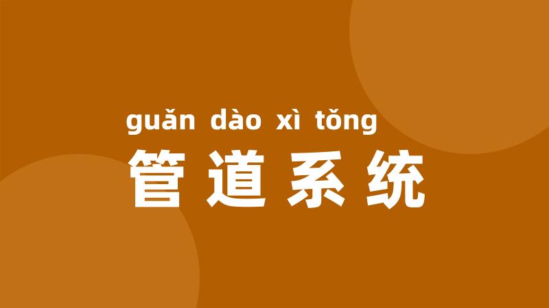 管道系统
