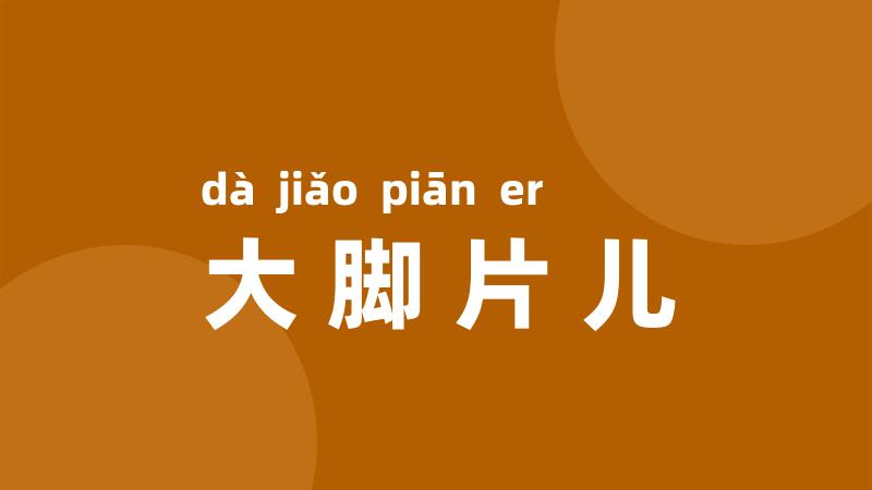 大脚片儿