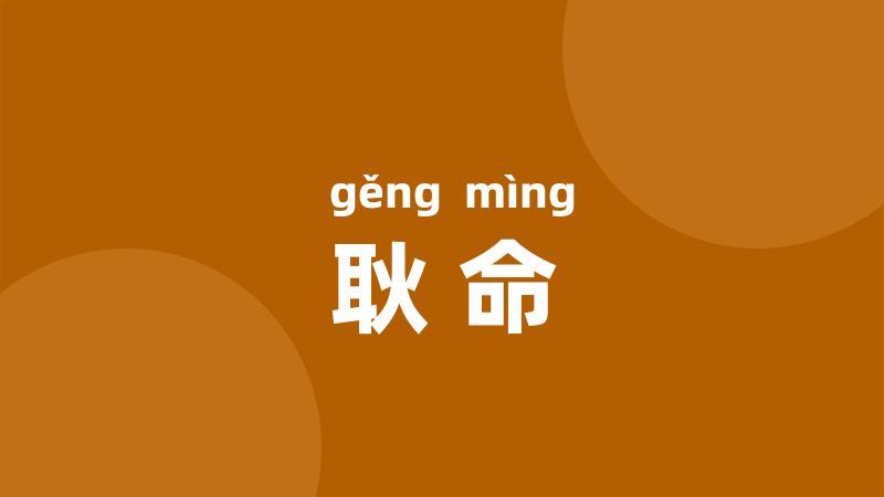 耿命