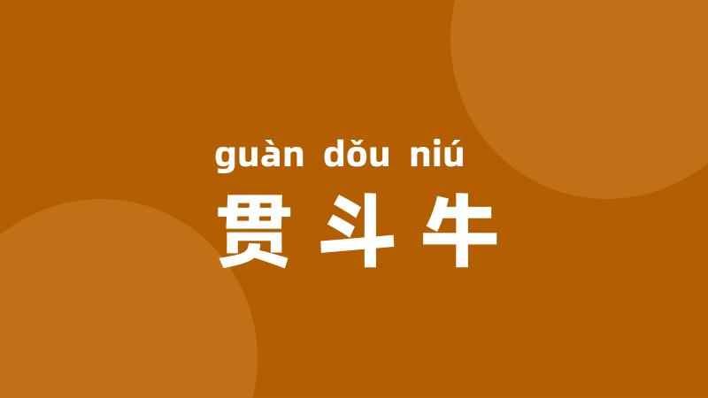 贯斗牛