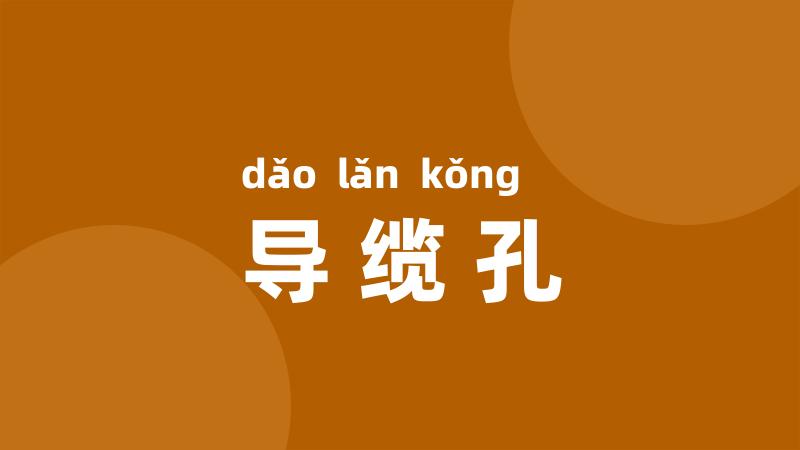 导缆孔